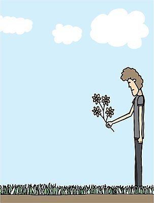 EPS 해외이미지 남자 꽃 종교 컨셉 일러스트 하늘 아이디어 죽음 영혼 고독 만화 묘사 천국 부정적 심각 카피스페이스 해외202004 해외일러스트 식물 감정 사람 공백 파일형식 벡터 이미지허브