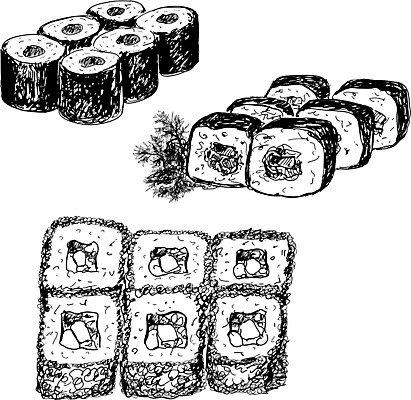 EPS 해외이미지 전통 음식 조각 잎 일러스트 밥 오이 새우 어류 요리 식당 일본 저녁식사 초밥 게 신선 해조류 고추냉이 장어 해산물 크림 날것 롤 캘리포니아 깨 연어 생강 아보카도 훈제 점심식사 고립 베이스 전국 캐비아 해외202004 해외일러스트 식물 아시아 채소 과일 식재료 현악기 갑각류 상점 식사 미국 수중동물 양념 조미료 해양식물 일본음식 파일형식 벡터 이미지허브