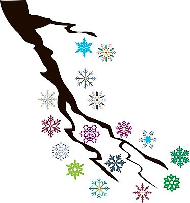 EPS 해외이미지 일러스트 추상 눈꽃 사람없음 컬러풀 나뭇가지 해외202004 해외일러스트 나무 컬러 무늬 눈_날씨 파일형식 벡터 이미지허브
