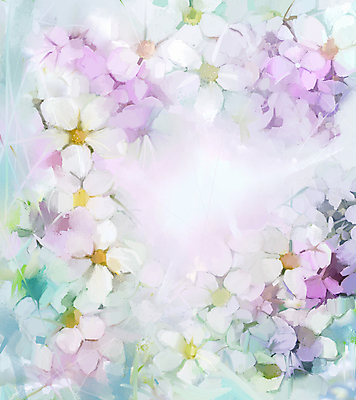 JPG 해외이미지 꽃 여러송이 일러스트 사람없음 그림 손그림 유화 해외202004 해외일러스트 식물 다수 미술 파일형식 이미지허브