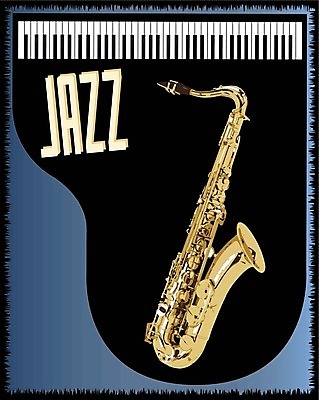 EPS 해외이미지 포스터 백그라운드 일러스트 미술 그래픽 파란색 우주 색소폰 그림 재즈 블루스 해외202004 해외일러스트 음악 컬러 문화예술 목관악기 파일형식 벡터 이미지허브