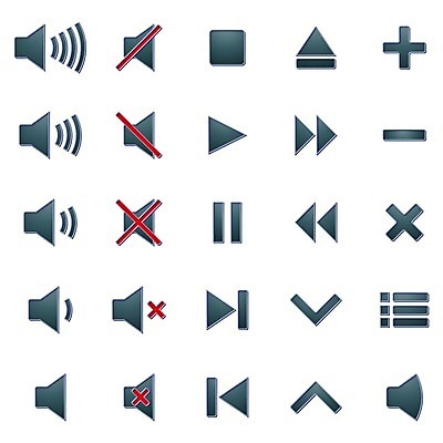 EPS 해외이미지 음악 일러스트 사람없음 세트 정지 볼륨 재생 일시정지 빨리감기 되감기 랜덤재생 반복재생 음소거 인터페이스 제어 플레이 플레이어 중지_중단 해외일러스트 모션 문화예술 파일형식 벡터 이미지허브