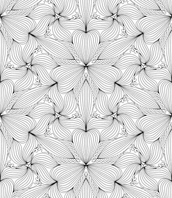 EPS 해외이미지 디자인 종이 선 백그라운드 꽃무늬 패턴 일러스트 벽지 추상 흑백 미술 그래픽 장식 검은색 흰색 직물 타일 질감 복고 심플 모자이크 엘리먼트 스타일 해외202004 해외일러스트 꽃 컬러 무늬 문화예술 촬영기법 파일형식 벡터 이미지허브