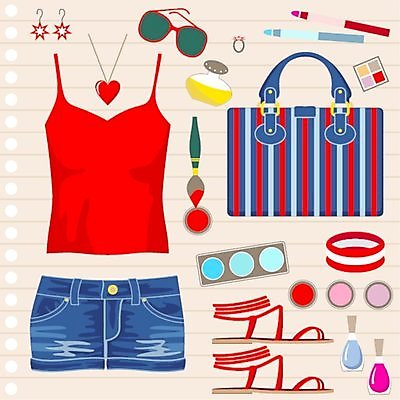EPS 해외이미지 디자인 옷 여자 백그라운드 신발 가방 일러스트 반바지 팔찌 미술 그래픽 여름 파란색 쇼핑 세트 선글라스 유행 귀걸이 화장품 립스틱 청바지 직물 반지 그룹 정상 샌들 시원함 디자이너 수집 심볼 오브젝트 그림 매니큐어 엘리먼트 스타일 해외202004 해외일러스트 직업 잡화 계절 안경 컬러 장신구 바지 문화예술 사람 뷰티 파일형식 벡터 이미지허브