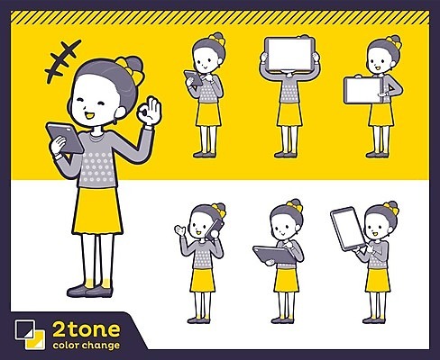 EPS 해외이미지 전신 여자 리본 어린이 일러스트 아이디어 서기 들기 소녀 여러명 스마트폰 세트 태블릿 노란색 발표 통화 보여주기 소녀만 해외202004 해외일러스트 컬러 다수 컨셉 모션 사람 전자제품 핸드폰 스마트기기 여자만 어린이만 파일형식 벡터 이미지허브