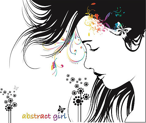 EPS 해외이미지 모델 디자인 여자 꽃 실루엣 얼굴 선 나비 백그라운드 꽃무늬 일러스트 추상 미술 그래픽 컬러풀 유행 검은색 페인트 봄 흰색 윤곽 펑키 공상 타격 팝 해외202004 해외일러스트 식물 계절 컬러 곤충 무늬 모션 문화예술 촬영기법 사람 신체부위 파일형식 벡터 이미지허브