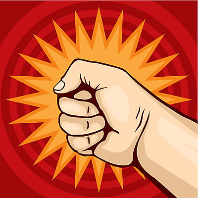 EPS 해외이미지 클립아트 손 일러스트 빨간색 힘 주먹 만화 스케치 싸움 혁명 해외202004 해외일러스트 컬러 컨셉 모션 미술 신체부위 파일형식 벡터 이미지허브