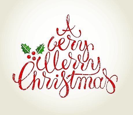 EPS 해외이미지 디자인 백그라운드 크리스마스 일러스트 크리스마스카드 타이포그라피 사람없음 빨간색 축하 호랑가시나무열매 레터링 해외202004 해외일러스트 문자 기념일 열매 컬러 컨셉 카드_감사 파일형식 벡터 이미지허브