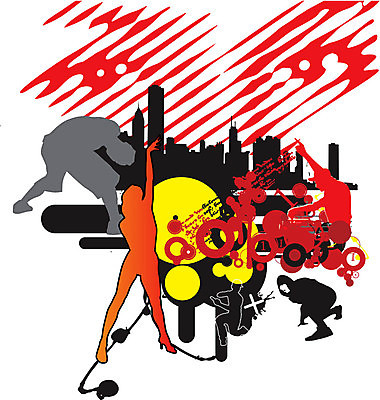 EPS 해외이미지 여자 남자 실루엣 별 음악 백그라운드 일러스트 사람 장식 청춘 파티 댄서 춤 그룹 DJ 클럽 디스코 사춘기 해외202004 해외일러스트 자연요소 직업 컨셉 문화예술 촬영기법 이벤트 파일형식 벡터 이미지허브