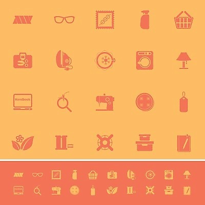 EPS 해외이미지 산업 패턴 일러스트 세트 픽토그램 기계 줄무늬 장비 공구 직물 업무 바느질 심볼 사인 전자 해외202004 해외일러스트 무늬 도구 작업 파일형식 벡터 이미지허브