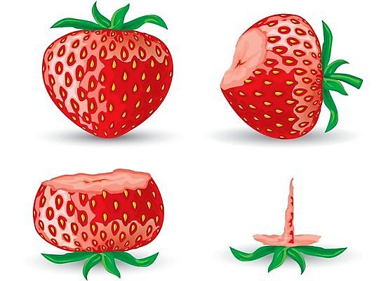 EPS 해외이미지 일러스트 딸기 사람없음 빨간색 해외202004 해외일러스트 컬러 과일 파일형식 벡터 이미지허브
