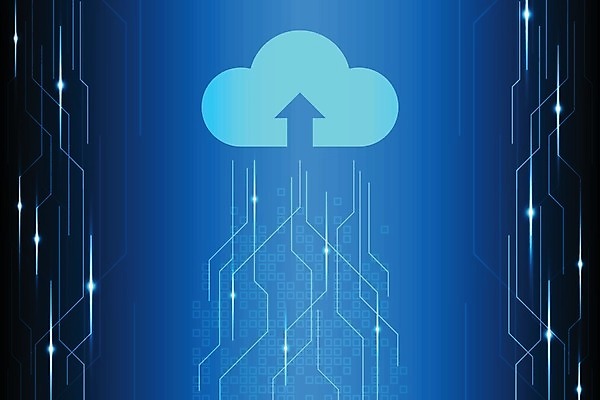 EPS 해외이미지 디자인 화살표 컨셉 일러스트 추상 미래 사람없음 그래픽 파란색 디지털 구름모양 업로드 해외202004 해외일러스트 모양 컬러 무늬 파일형식 벡터 구름_자연 이미지허브