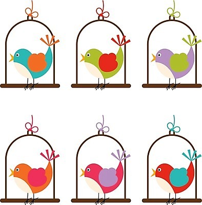 EPS 해외이미지 클립아트 나무 행복 일러스트 자연 조류 사랑 그래픽 라벨 디지털 나뭇가지 만화 새장 고립 스크랩북 해외202004 해외일러스트 식물 동물 감정 프레임 생태계 케이지 파일형식 벡터 이미지허브