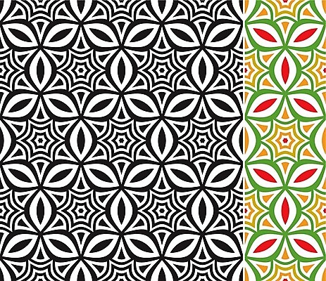 EPS 해외이미지 전통 디자인 꽃 실루엣 백그라운드 꽃무늬 패턴 일러스트 추상 장식 벚꽃 심볼 질감 심플 윤곽 해외202004 해외일러스트 식물 무늬 촬영기법 파일형식 벡터 이미지허브