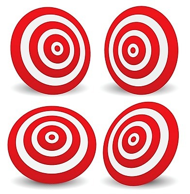 EPS 해외이미지 모양 컨셉 일러스트 빨간색 원형 센터 목표 집중 연습 흔적 황소 해결 골 완벽 효율 완전 정확 해외202004 해외일러스트 도형 컬러 소 파일형식 벡터 이미지허브