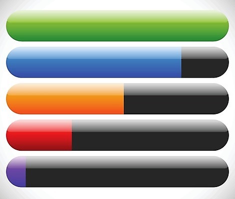 EPS 해외이미지 일러스트 세트 힘 바 비교 지시 가득함 측정 속도 순위 계량기 단계 충전 진행 UI 게이지 로딩 엘리먼트 요금 용량 해외202004 해외일러스트 컨셉 모션 파일형식 벡터 이미지허브