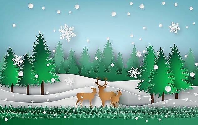 EPS 해외이미지 나무 동물 계절 포스터 종이 컨셉 크리스마스 겨울 일러스트 포유류 가족 자연 사슴 뿔 미술 풍경 장식 유행 인사 점 숲 내추럴 순록 눈내림 해외202004 해외일러스트 식물 기념일 관계 문화예술 눈_날씨 예절 생태계 파일형식 벡터 이미지허브