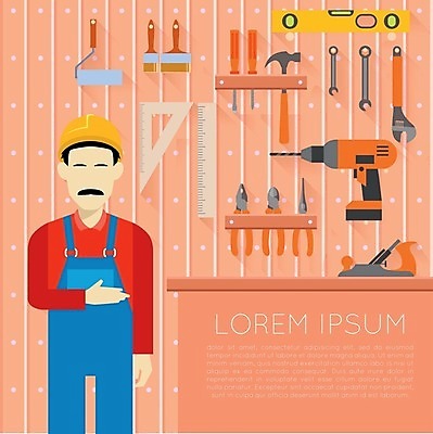 EPS 해외이미지 손 디자인 배너 산업 일러스트 탁자 주택 건물 세트 페인트 장비 기구 도구 공구 나사 스패너 업무 플랫 수리 망치 수집 목수 심볼 측정 사인 목공예 펜치 정비공 주인 DIY 유지 계약자 고립 송곳 업그레이드 하드웨어 해외202004 해외일러스트 직업 건축물 가구 취미 신체부위 컴퓨터 작업 기술자 공예 계약 파일형식 벡터 이미지허브