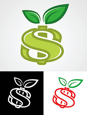 EPS 해외이미지 음식 컨셉 잎 돈 과일 일러스트 비즈니스 성공 추상 아이디어 건강 금융 재산 사과 심볼 투자 해외202004 해외일러스트 식물 무늬 경제 파일형식 벡터 이미지허브