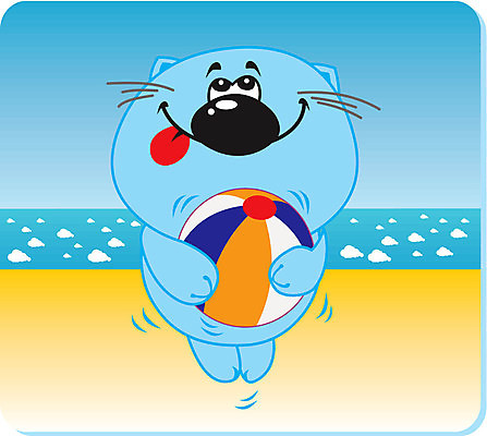 EPS 해외이미지 클립아트 동물 모래 파도 바다 여행 일러스트 공 자연 하늘 휴가 휴식 항해 야외 물 여름 파란색 뜨거움 만화 기린 그림 해외202004 해외일러스트 자연요소 계절 컬러 컨셉 배_교통 포유류 생태계 파일형식 벡터 이미지허브