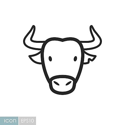 EPS 동물 얼굴 일러스트 사람없음 버팔로 라인아트 해외202004 국내일러스트 해외일러스트 선 신체부위 소 파일형식 벡터 이미지허브