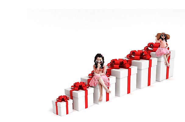 전신 PSD 편집 편집이미지 모자 여자 어린이 선물 사람 앉기 동양인 소녀 이벤트 두명 그래픽 선물상자 쇼핑 선글라스 3D 한국인 다리꼬기 입체 여자만 어린이만 소녀만 편집3D 잡화 안경 모션 인종 상자 디지털합성 파일형식