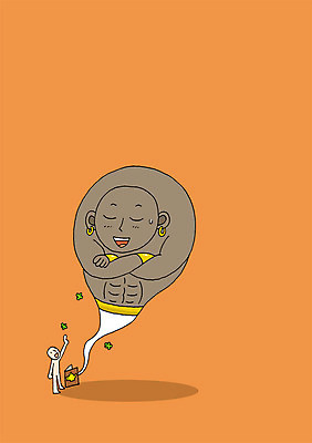 전신 PSD 교육 백그라운드 일러스트 상상 요정 상상일러스트 한명 서기 사람 책 판타지 가리킴 요술램프 지니 국내일러스트 1 모션 손짓 파일형식