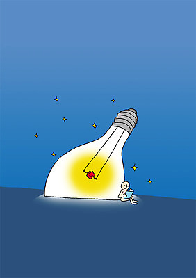 전신 PSD 교육 백그라운드 일러스트 전구 상상 조명 상상일러스트 한명 사람 앉기 책 빛 판타지 독서 백열등 국내일러스트 1 모션 파일형식