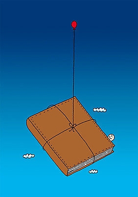 PSD 구름 교육 컬러 백그라운드 일러스트 상상 상상일러스트 한명 사람 상반신 책 파란색 판타지 끈 묶기 풍선 국내일러스트 자연요소 1 모션 파일형식