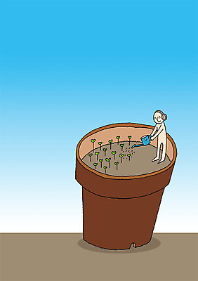 전신 PSD 식물 교육 화분 백그라운드 일러스트 상상 상상일러스트 한명 서기 들기 사람 책 판타지 새싹 헤드폰 헤드셋 물뿌리개 물주기 원예 국내일러스트 1 음향기기 모션 취미 파일형식