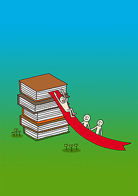 전신 PSD 식물 교육 리본 백그라운드 일러스트 상상 상상일러스트 사람 책 세명 판타지 쌓기 새싹 끈 미끄럼틀 국내일러스트 모션 놀이기구 파일형식