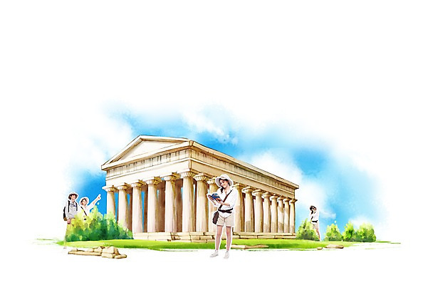 전신 PSD 서양인 외국인 식물 백인 편집 편집이미지 해외 건축물 여자 남자 여행 백그라운드 해외건축 신전 서기 들기 사람 잔디 여러명 성인 건물 책 관광지 세계여행 풀 그리스 세계명소 아테네 파르테논신전 성인만 이미지편집 건축 유럽 다수 고건축 모션 인종 세계 파일형식