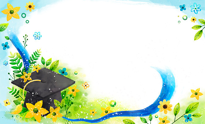 PSD 식물 모자 배너 교육 꽃 백그라운드 꽃백그라운드 일러스트 학사모 졸업 자연 나뭇잎 프레임 사람없음 알림 국내일러스트 모자_잡화 잡화 잎 생태계 파일형식