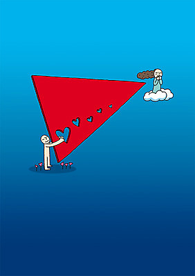 전신 PSD 구름 커플 여자 남자 화살표 백그라운드 일러스트 상상 상상일러스트 사랑 서기 들기 사람 두명 하트 삼각형 국내일러스트 자연요소 모양 도형 감정 관계 모션 파일형식