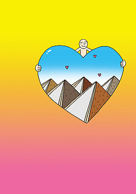 PSD 남자 백그라운드 일러스트 안기 상상 상상일러스트 사랑 한명 사람 상반신 책 펼침 하트 남자만 남자한명만 국내일러스트 모양 1 감정 모션 파일형식