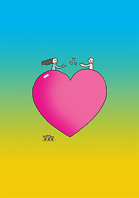 PSD 커플 여자 남자 백그라운드 일러스트 상상 상상일러스트 사랑 사람 상반신 두명 하트 국내일러스트 모양 감정 관계 파일형식