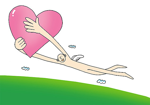 전신 PSD 구름 백그라운드 날개 일러스트 상상 상상일러스트 한명 들기 사람 판타지 꿈 하트 운반 발전 스마트 언론 천사날개 혁명 국내일러스트 자연요소 모양 1 컨셉 모션 천사 파일형식