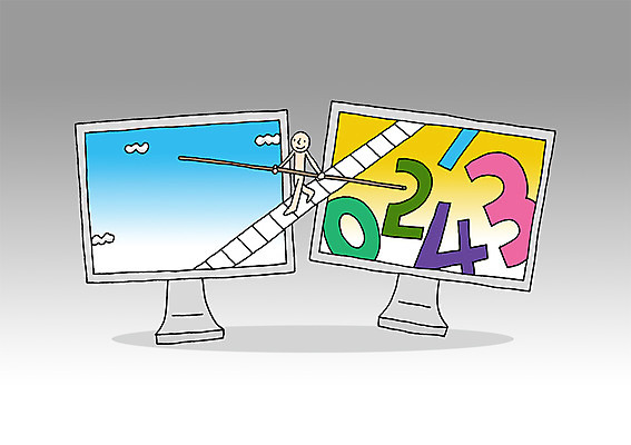 전신 PSD 구름 백그라운드 일러스트 사다리 상상 하늘 상상일러스트 한명 서기 들기 사람 판타지 숫자 스크린 모니터 꿈 막대기 발전 스마트 언론 혁명 중심잡기 국내일러스트 자연요소 문자 1 컨셉 모션 컴퓨터 도구 파일형식