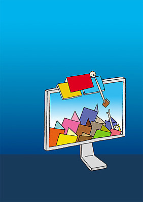 PSD 백그라운드 일러스트 상상 상상일러스트 들기 사람 상반신 두명 책 판타지 스크린 모니터 꿈 발전 스마트 언론 혁명 국내일러스트 컨셉 모션 컴퓨터 파일형식