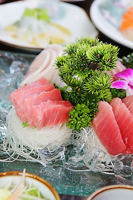 포토 JPG 그릇 접시 음식 채소 파슬리 어류 사람없음 아웃포커스 장식 얼음 초밥 생선회 회 일본음식 국내포토 자연요소 식기 촬영기법 수중동물 파일형식