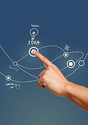 PSD 편집 편집이미지 문자 손 남자 화살표 비즈니스 전구 손가락 포토일러 버튼 성공 아이디어 합성일러스트 한명 손짓 타이포그라피 신체부위 가리킴 누름 디지털합성 합성 이미지편집 1 컨셉 모션 사람 파일형식