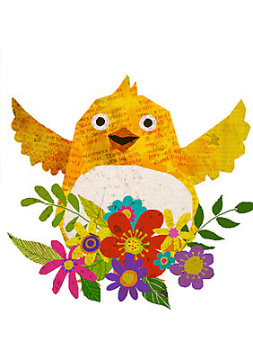 PSD 식물 동물 척추동물 캐릭터 한마리 꽃 동물캐릭터 일러스트 애니멀프린트 병아리 사람없음 새캐릭터 닭캐릭터 일러캐릭터 1 조류 닭 파일형식