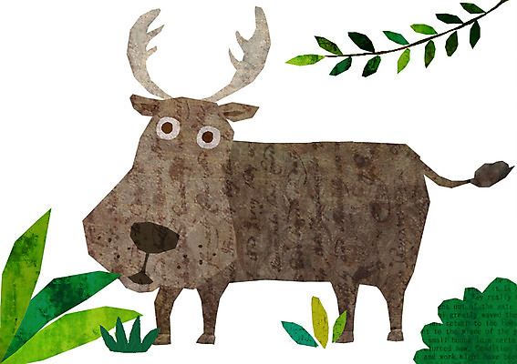 PSD 나무 식물 동물 척추동물 캐릭터 한마리 동물캐릭터 일러스트 포유류 사슴 애니멀프린트 사람없음 풀 사슴캐릭터 엘크 일러캐릭터 1 파일형식