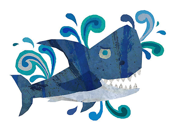 PSD 동물 척추동물 캐릭터 한마리 파도 동물캐릭터 일러스트 물줄기 애니멀프린트 사람없음 바다동물 상어 어류캐릭터 일러캐릭터 1 바다 어류 물 수중동물 파일형식