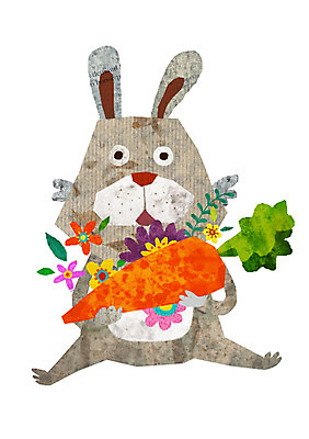 PSD 식물 동물 척추동물 캐릭터 한마리 꽃 동물캐릭터 일러스트 포유류 애니멀프린트 들기 사람없음 당근 토끼 토끼캐릭터 일러캐릭터 1 모션 뿌리채소 반려동물 파일형식