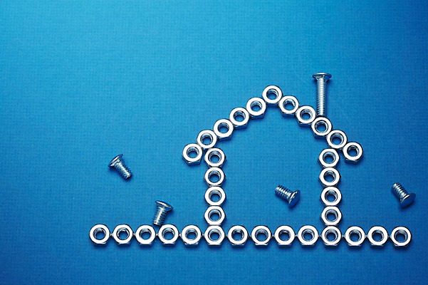 포토 JPG 스튜디오촬영 배경화면 백그라운드 부동산 주택 실내 사람없음 건물 금융 미니어처 거래 나사 오브젝트 내집마련 볼트 너트 부동산매매 국내포토 건축물 내부 경제 모형 공구 재산 파일형식