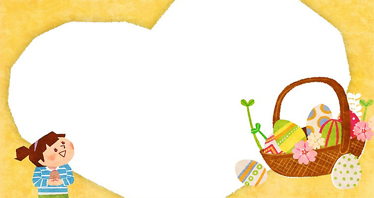 PSD 식물 여자 기독교 종교 어린이 백그라운드 일러스트 안내 프레임 한명 들기 사람 소녀 상반신 바구니 새싹 하트 풀 알림 부활절계란 여자만 여자한명만 어린이만 소녀만 소녀한명만 국내일러스트 모양 1 모션 부활절 계란 파일형식