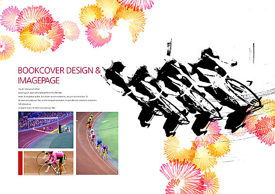 PSD 템플릿 편집 표지디자인 북디자인 출판디자인 꽃 내지 스포츠 백그라운드 올림픽 무늬 꽃무늬 패턴 북커버 운동선수 사람 경기 팜플렛 여러명 운동 자전거 경기장 승차 사이클선수 트랙 이미지템플릿 식물 다수 스포츠시설 모션 건강 바이크 파일형식