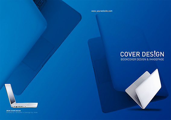 PSD 템플릿 편집 표지디자인 북디자인 출판디자인 표지 컬러 백그라운드 북커버 정보기술 팜플렛 사람없음 파란색 노트북 전자제품 컴퓨터 가전제품 휴대용 이미지템플릿 기술 오브젝트 파일형식