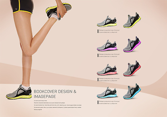PSD 템플릿 편집 표지디자인 북디자인 잡화 출판디자인 여자 내지 백그라운드 운동화 신발 북커버 한명 서기 팜플렛 옆모습 신체부위 운동 헬스 스트레칭 하반신 다리 다리들기 런닝화 여자만 여자한명만 이미지템플릿 1 뷰포인트 모션 건강 사람 파일형식